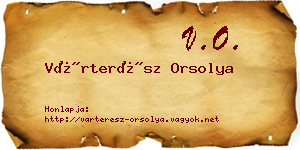 Várterész Orsolya névjegykártya