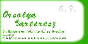 orsolya varteresz business card